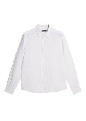 J.Lindeberg Slim LS Linen Melange Shirt White