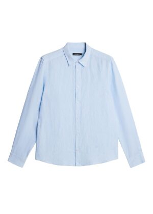 J.Lindeberg Slim LS Linen Melange Shirt Chambray Blue