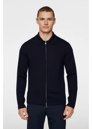 J.Lindeberg Kaleb Merino Zip Cardigan Navy