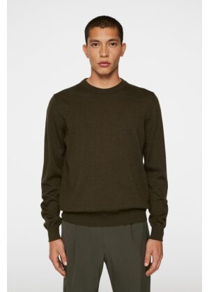 J.Lindeberg Keane Merino Crew Neck Sweater Forest Green