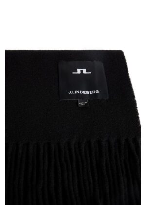 J.Lindeberg Champ Solid Wool Scarf Black