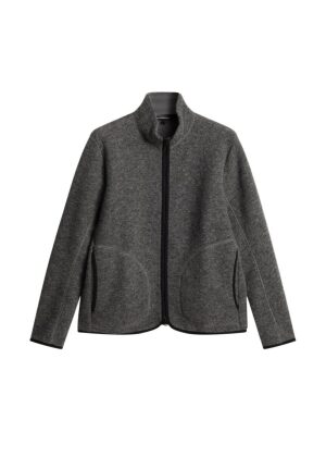 J.Lindeberg Dustin Wool Fleece Jacket Light Grey Melange