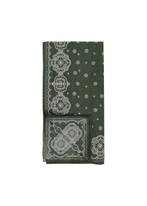 Amanda Christensen Medallion Cotton Bandana Olive