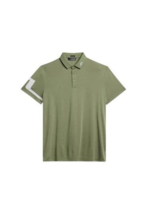 J.Lindeberg Golf Heath Regular Fit Polo Oil Green Melange