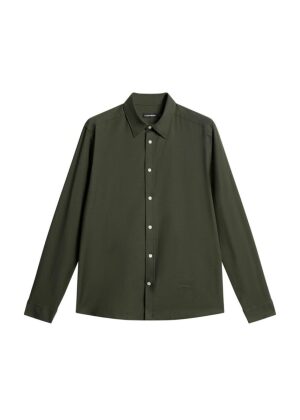 J.Lindeberg Light Flannel Slim Shirt Forest Green