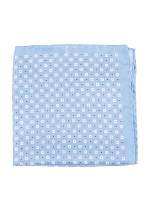 Amanda Christensen Pattern Pocket Square Sky Blue