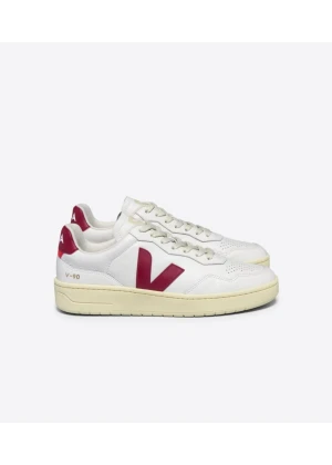 Veja V-90 Leather White Marsala