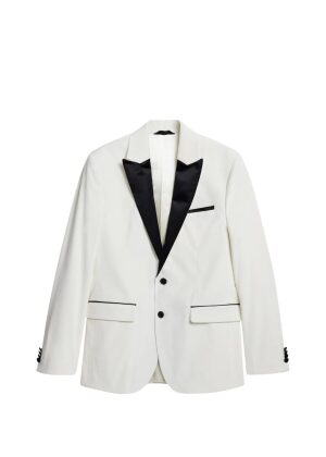 J.Lindeberg Lenny Velvet Blazer Cloud White