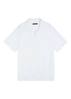 J.Lindeberg Linen Melange SS Reg Shirt White