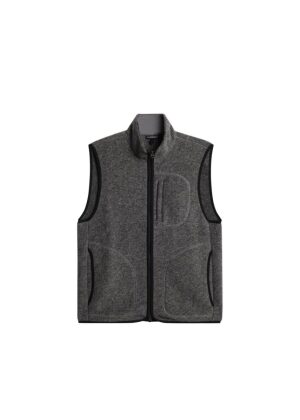 J.Lindeberg Duncan Wool Fleece Vest Light Grey Melange