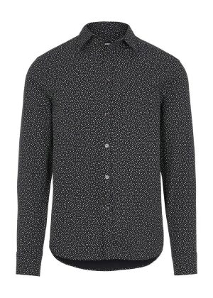 J.Lindeberg Trey Printed Reg Fit Shirt Black