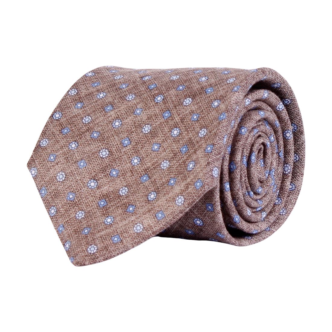 Amanda Christensen Medallion Linen Tie Brown