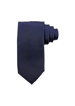 Amanda Christensen Solid Satin Silk Tie Navy