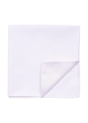 Amanda Christensen Solid Pocket Square White