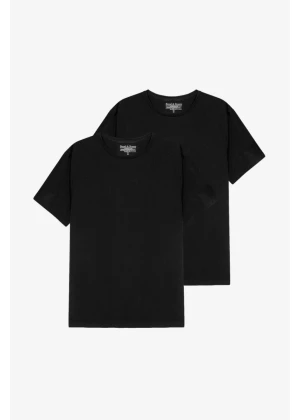 Bread & Boxers Slim Crew Neck 2-Pack Black