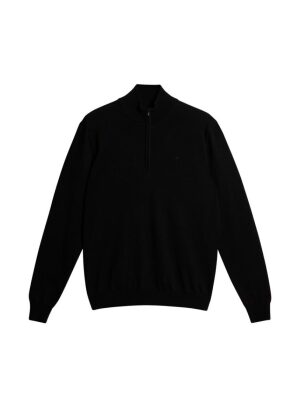 J.Lindeberg Kiyan Merino Quarter Zip Black