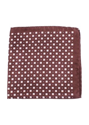 Amanda Christensen Pattern Pocket Square Brown