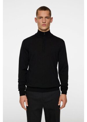 J.Lindeberg Kiyan Merino Quarter Zip Black