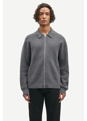 Samsøe Samsøe Saisaks Zip Cardigan 15010 Charcoal