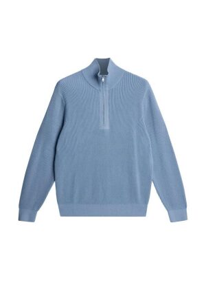 J.Lindeberg Alex Half Zip Knitted Sweater Rain Washed