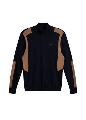 J.Lindeberg Golf Kendrick Knitted Zip Sweater Tigers Eye