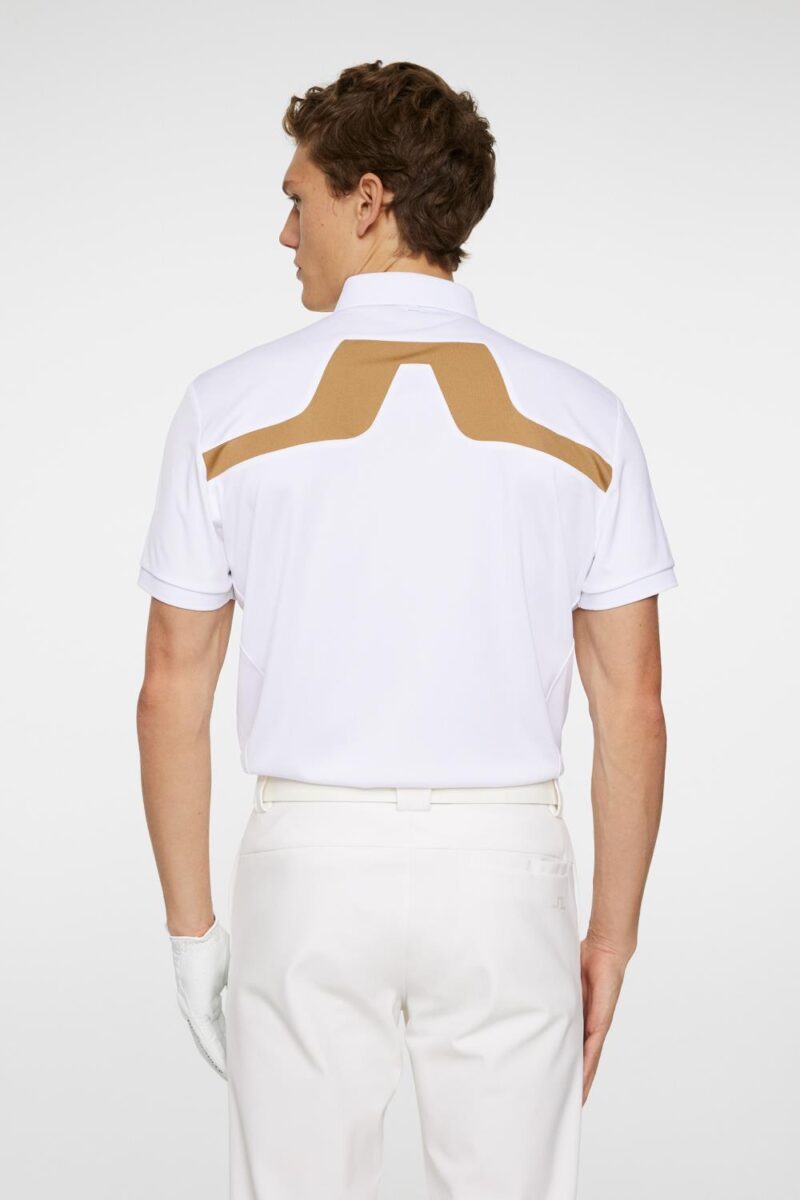 J.Lindeberg Golf KV Polo White - Bilde 3