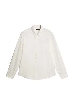 J.Lindeberg Slim LS Comfort Tencel Shirt Cloud White