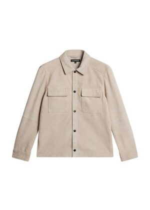 J.Lindeberg Wilden Suede Overshirt Moonbeam