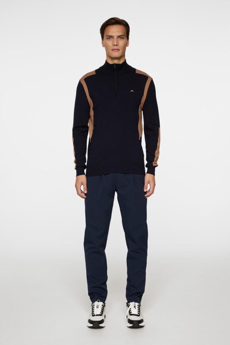 J.Lindeberg Golf Kendrick Knitted Zip Sweater Tigers Eye - Bilde 4