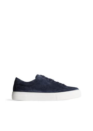 J.Lindeberg Art Signature Suede Sneaker Navy