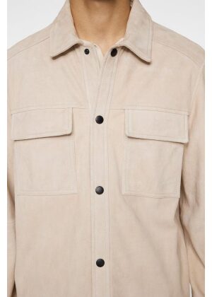 J.Lindeberg Wilden Suede Overshirt Moonbeam