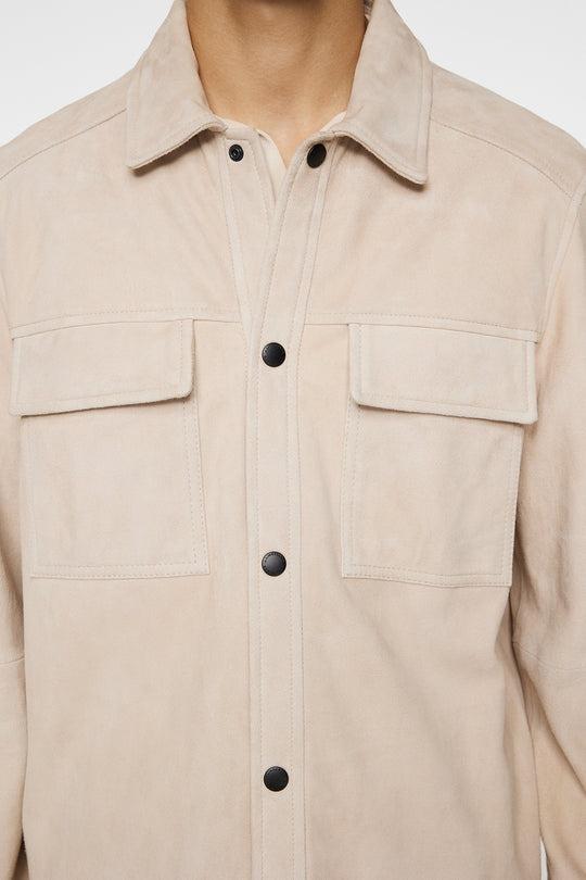 J.Lindeberg Wilden Suede Overshirt Moonbeam - Bilde 2