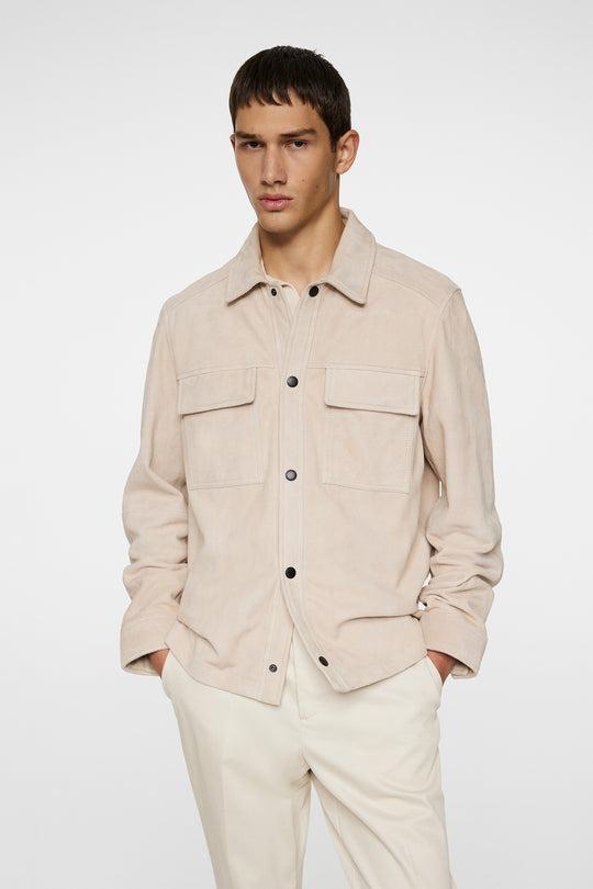 J.Lindeberg Wilden Suede Overshirt Moonbeam - Bilde 3