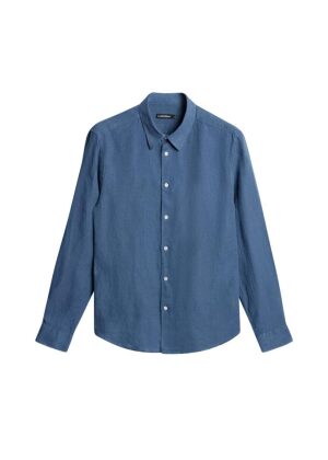 J.Lindeberg Slim LS Linen Melange Shirt Rain Washed