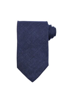 Amanda Christensen Solid Linen Tie Navy