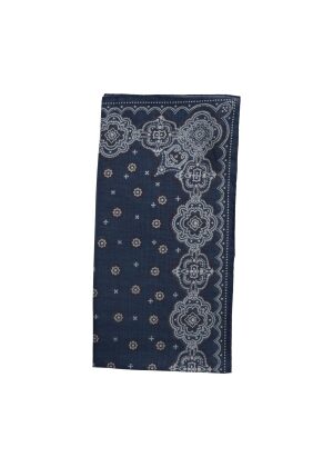 Amanda Christensen Medallion Cotton Bandana Navy