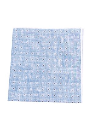 Amanda Christensen Pattern Cotton Pocket Square Sky Blue