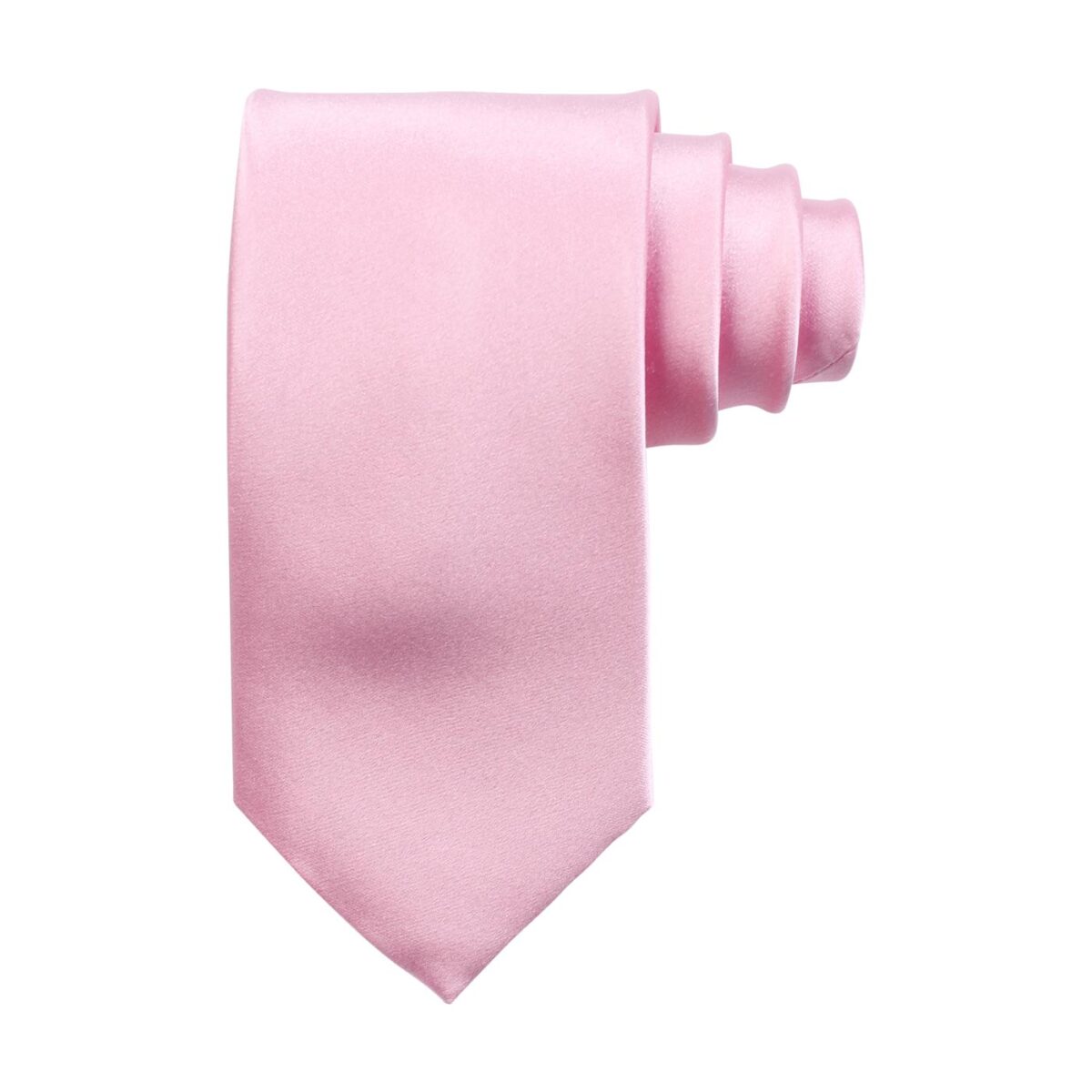 Amanda Christensen Solid Satin Silk Tie Pink