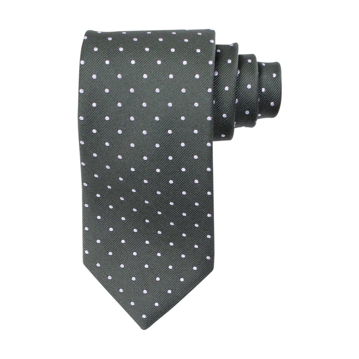 Amanda Christensen Dots Silk Tie Olive