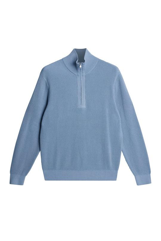 J.Lindeberg Alex Half Zip Knitted Sweater Rain Washed