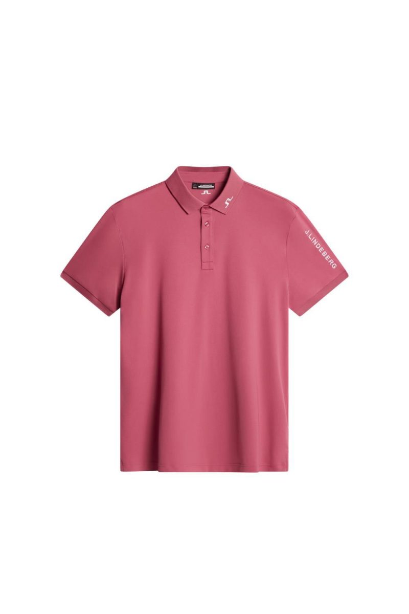 J.Lindeberg Golf Tour Tech Polo Rose Wine