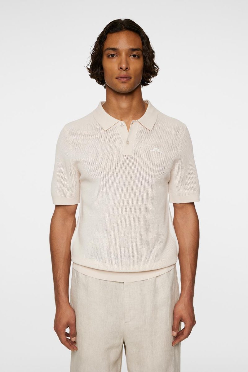 J.Lindeberg Reymond Structure Knit Polo Moonbeam