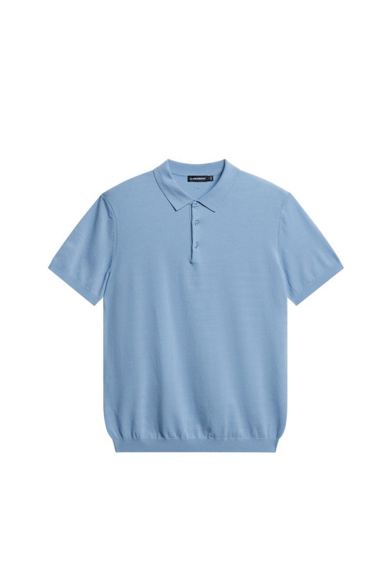 J.Lindeberg Ridge Knitted Polo Rain Washed