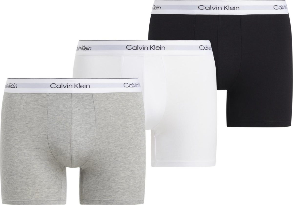 Calvin Klein Boxer Brief 3-Pack Modern Cotton Grey Heather/White/Black