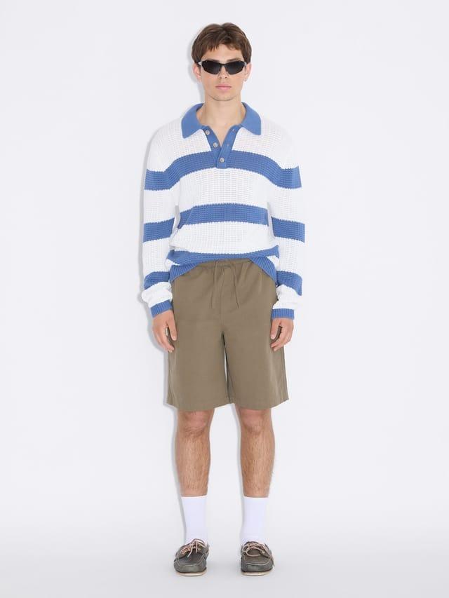 Holzweiler Elio Striped Polo Blue Stripes