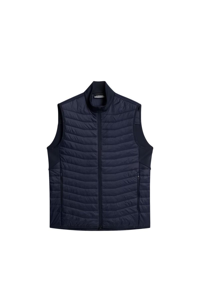 J.Lindeberg Sport Holden Quilt Hybrid Vest Navy