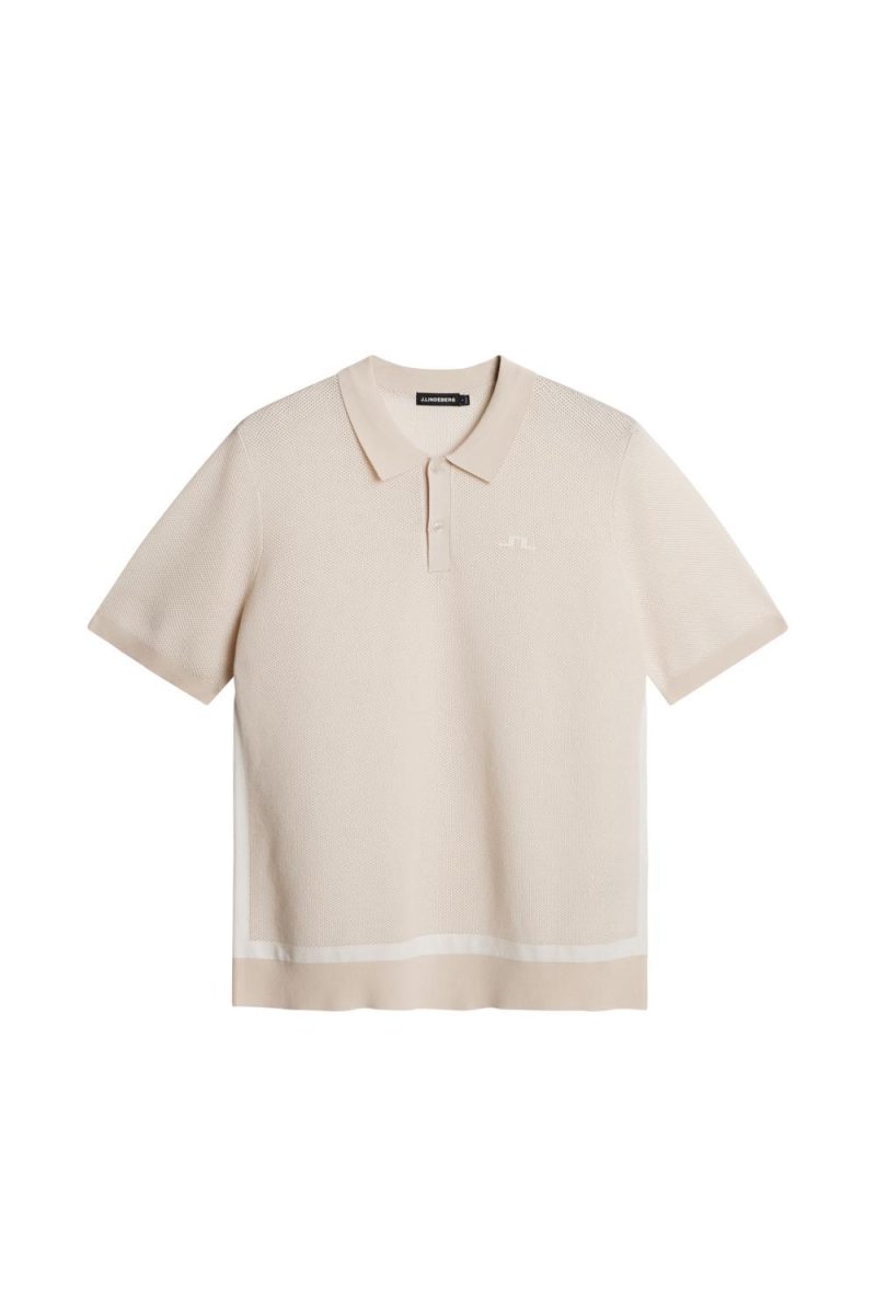 J.Lindeberg Reymond Structure Knit Polo Moonbeam