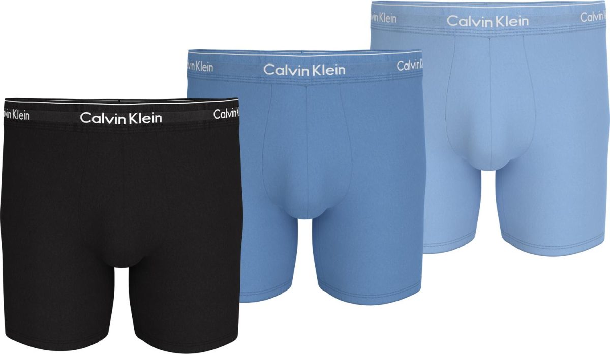 Calvin Klein Boxer Brief 3-Pack Icon Cotton Stretch Black/Glacier/Blue Bell