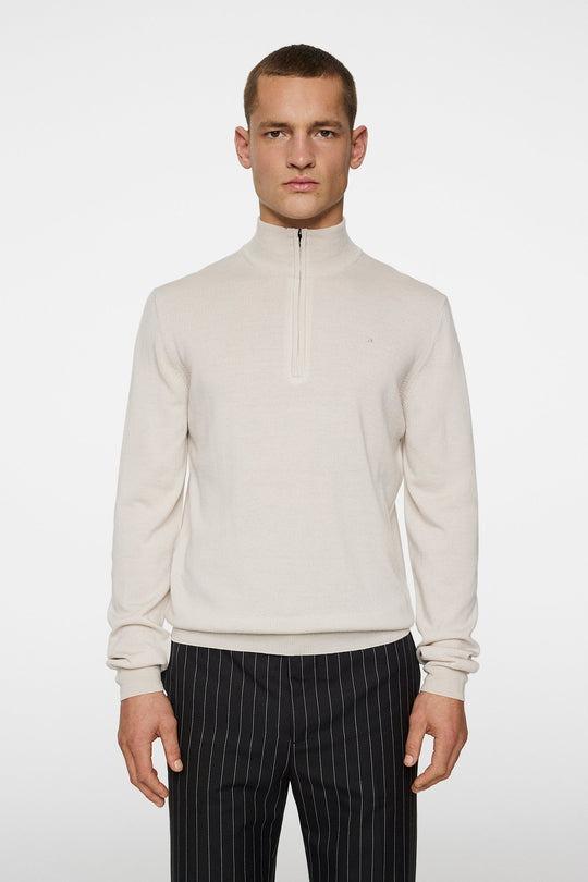 J.Lindeberg kiyan Merino Quarter Zip Moonbeam