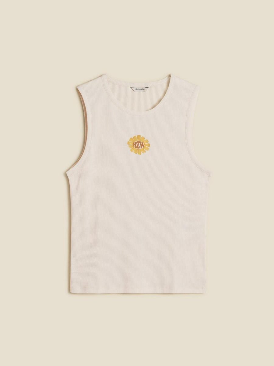Holzweiler Axel Logos Tank Top Ecru